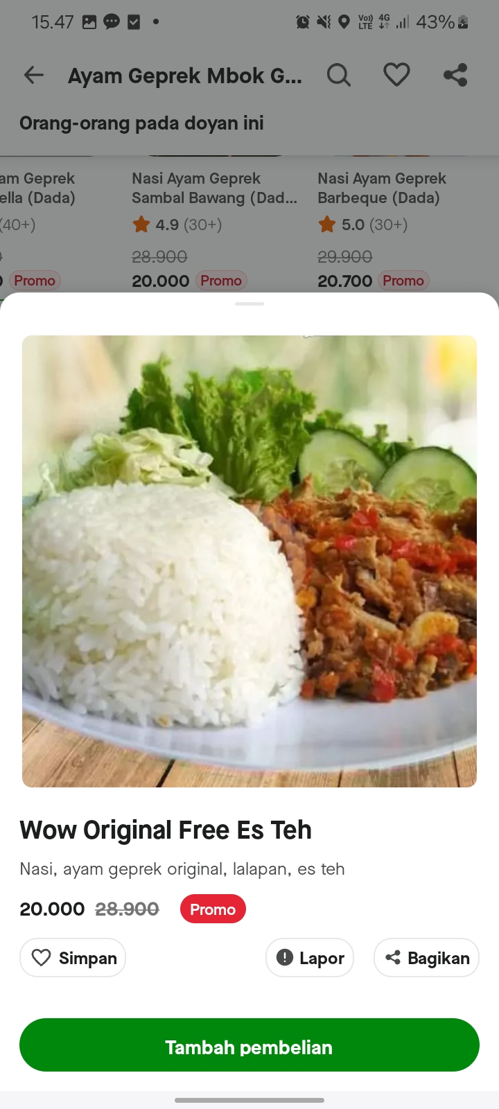 Wow Original Free Es Teh