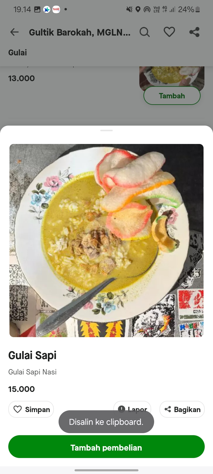 Gulai Sapi