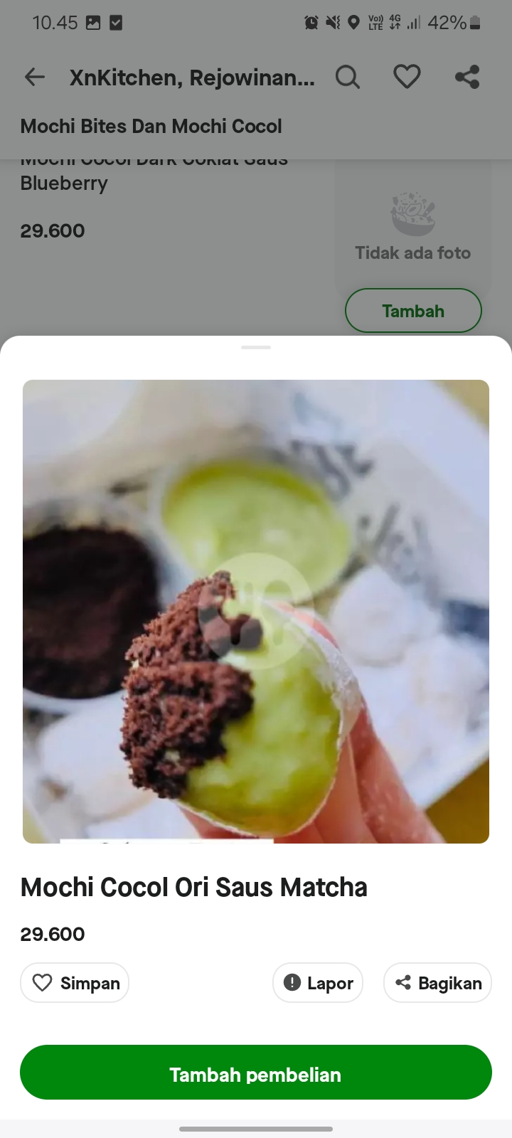 Mochi Cocol Ori Saus Matcha