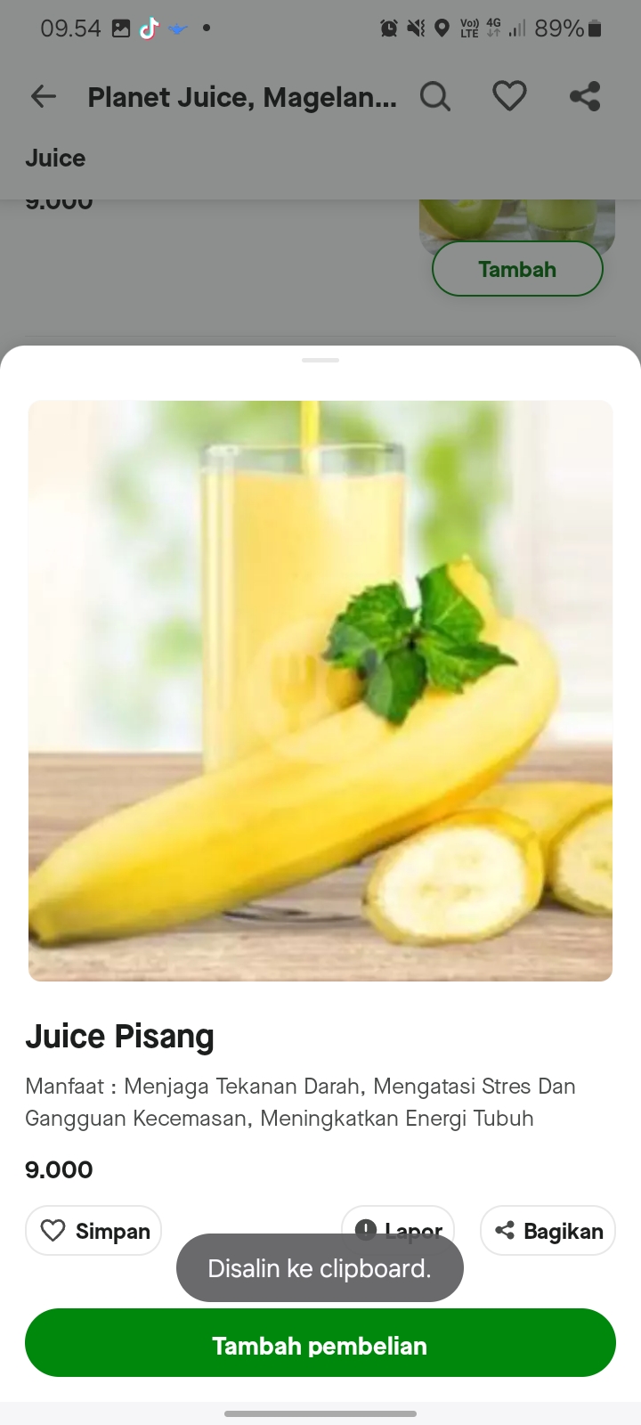 Juice Pisang