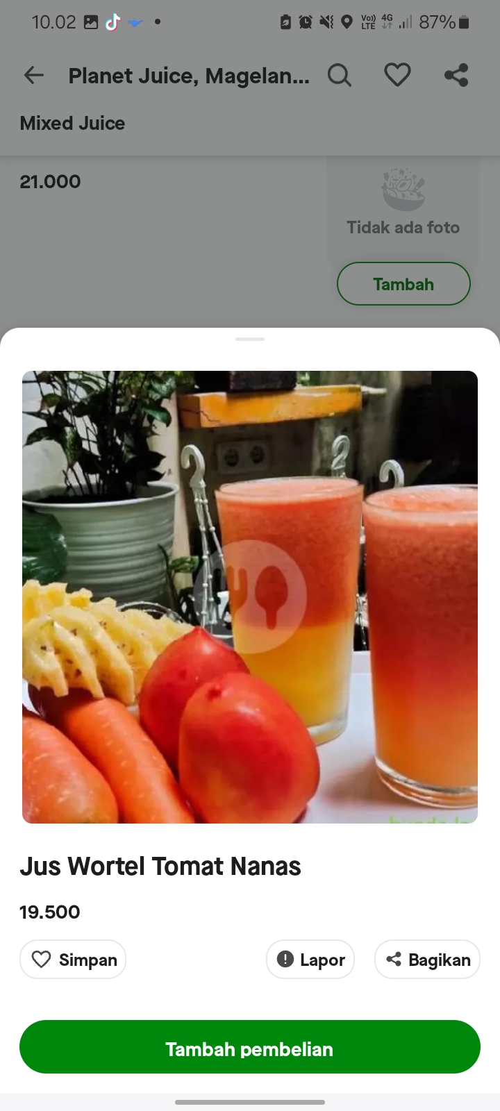 Jus Wortel Tomat Nanas