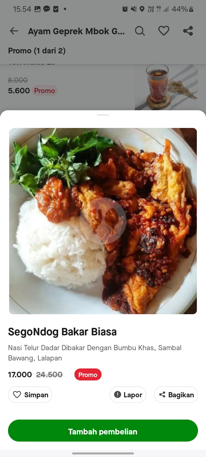 SegoNdog Bakar Biasa