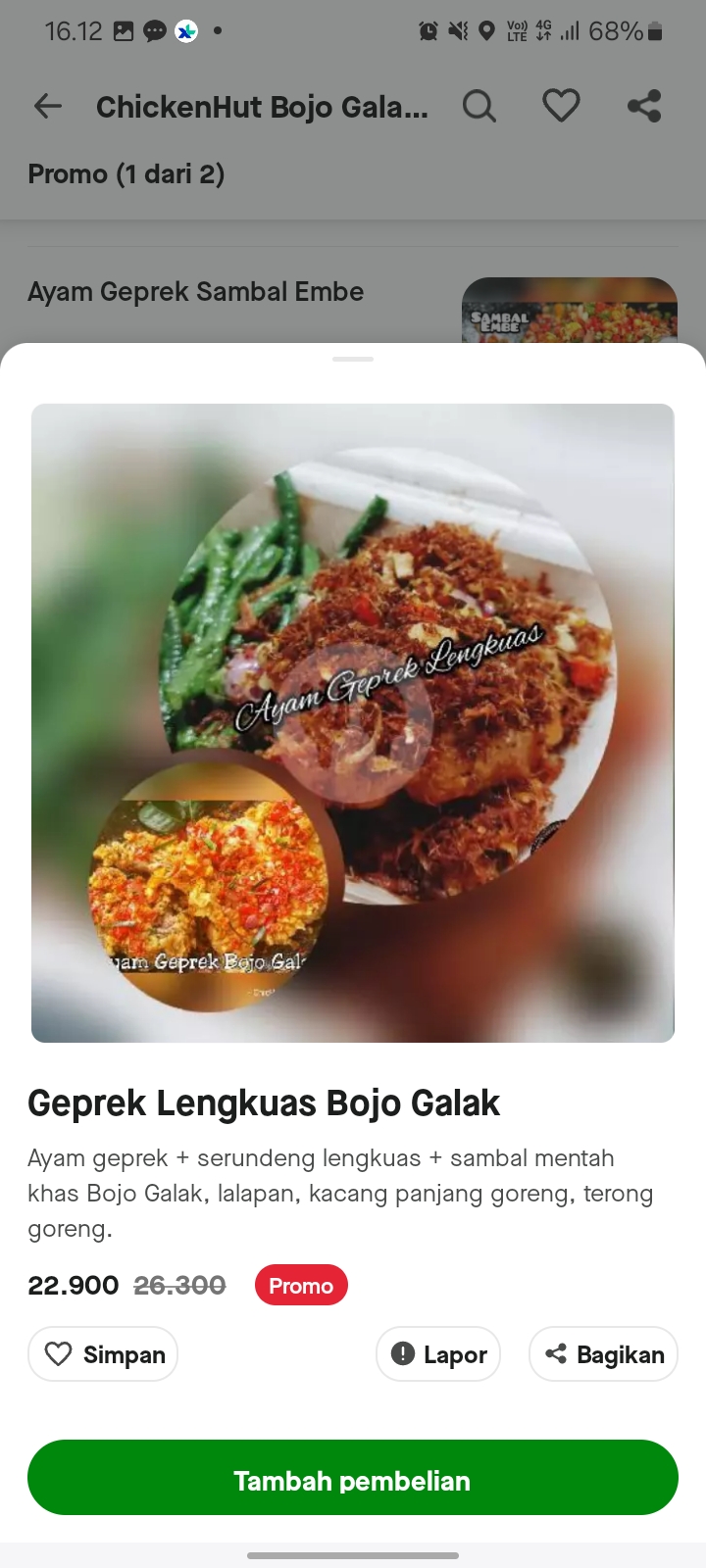 Geprek Lengkuas Bojo Galak