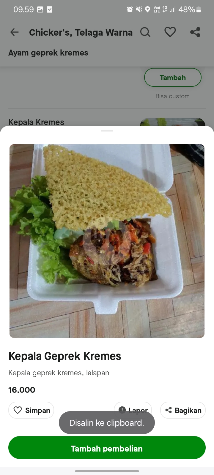 Kepala Geprek Kremes